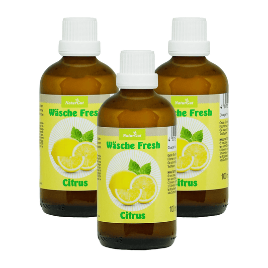 Parfum de lessive aux agrumes frais pour lessive, concentré de parfum, 3x100ml, paquet économique 