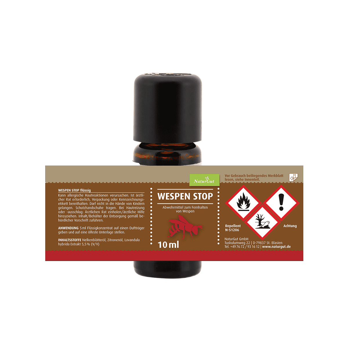 Wasp Stop Defense Wasp Repellent with Clove Oil Lemon Oil 10ml