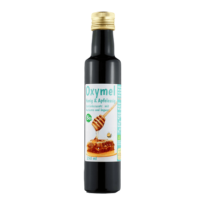 Organic Oxymel Turmeric and Ginger 250 ml Beverage Additive with Honey &amp; Apple Cider Vinegar Sour Honey