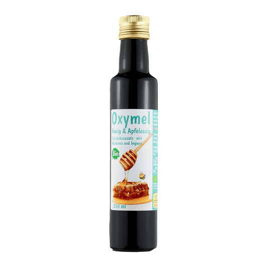 Bio Oxymel Kurkuma & Ingwer 250 ml | Sauerhonig mit Bio-Blütenhonig und Apfelessig | Würzig-süßer Getränkezusatz | Für Wasser & erfrischende Drinks