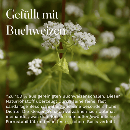 Oreiller de méditation de voyage env. 28x21x9cm garnissage en sarrasin