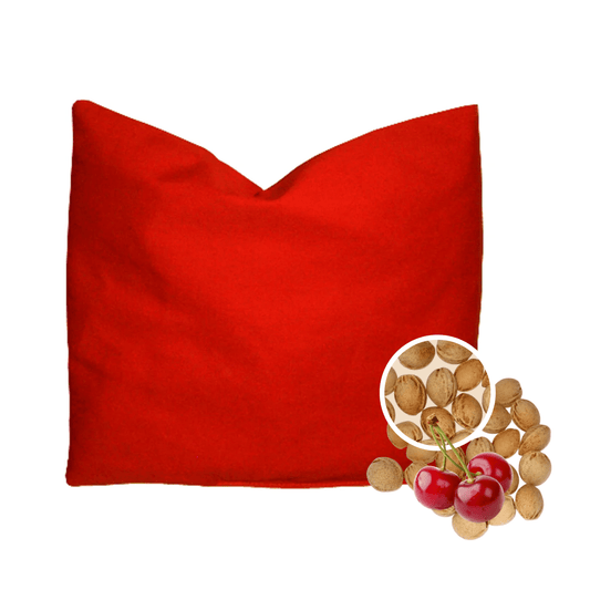 Children's cherry stone bag approx. 17x16 cm plain red