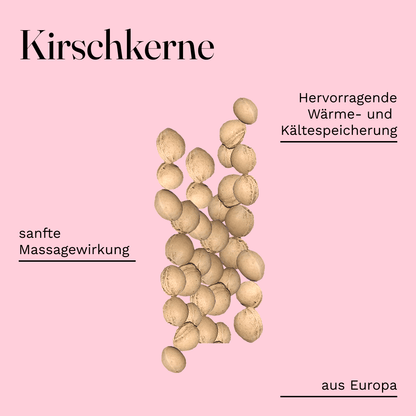 Kirschsteinsäckchen blau/beige kleinen Blümchen Kirschkernkissen Wärmekissen ca. 24x24cm