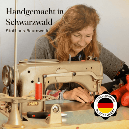 Kirschsteinsäckchen blau/beige kleinen Blümchen Kirschkernkissen Wärmekissen ca. 24x24cm