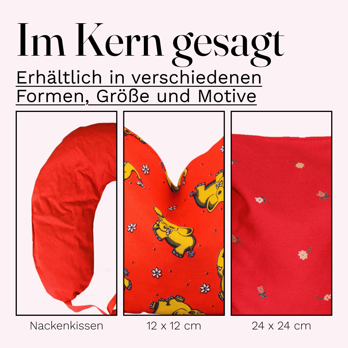 Kirschsteinsäckchen blau/beige kleinen Blümchen Kirschkernkissen Wärmekissen ca. 24x24cm