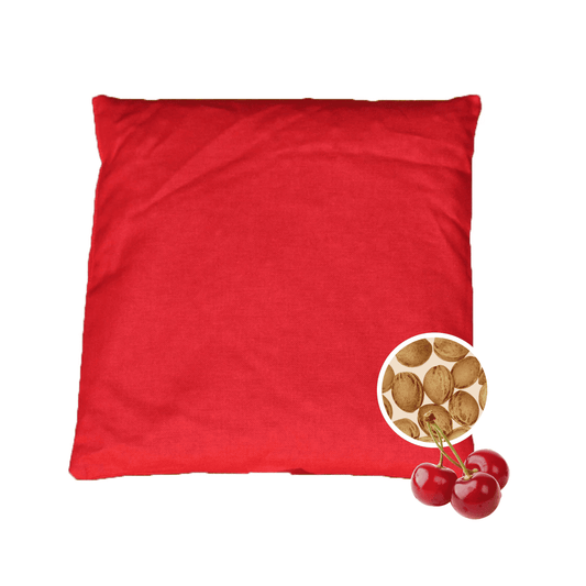 Schwarzwälder Kirschkernsäckchen uni rot (24x24) Kirschkernkissen Wärmekissen