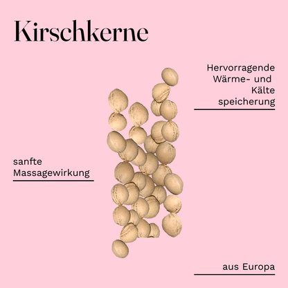 Cherry stone neck pillow plain red approx. 37x33 cm cherry stone pillow heat pad