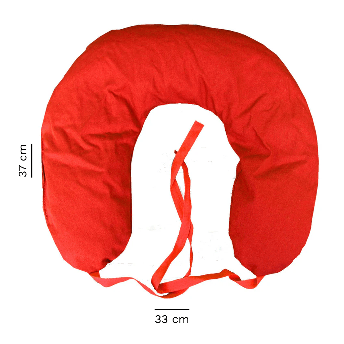 Cherry stone neck pillow plain red approx. 37x33 cm cherry stone pillow heat pad