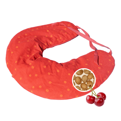 Cherry Stone Horn Flower Neck Pillow Heat Cushion Neck Roll approx. 37x33cm
