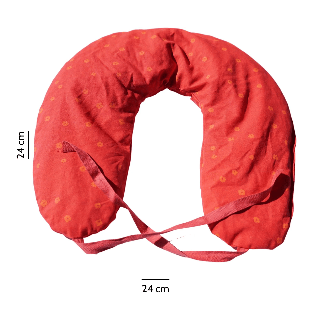 Cherry Stone Horn Flower Neck Pillow Heat Cushion Neck Roll approx. 37x33cm