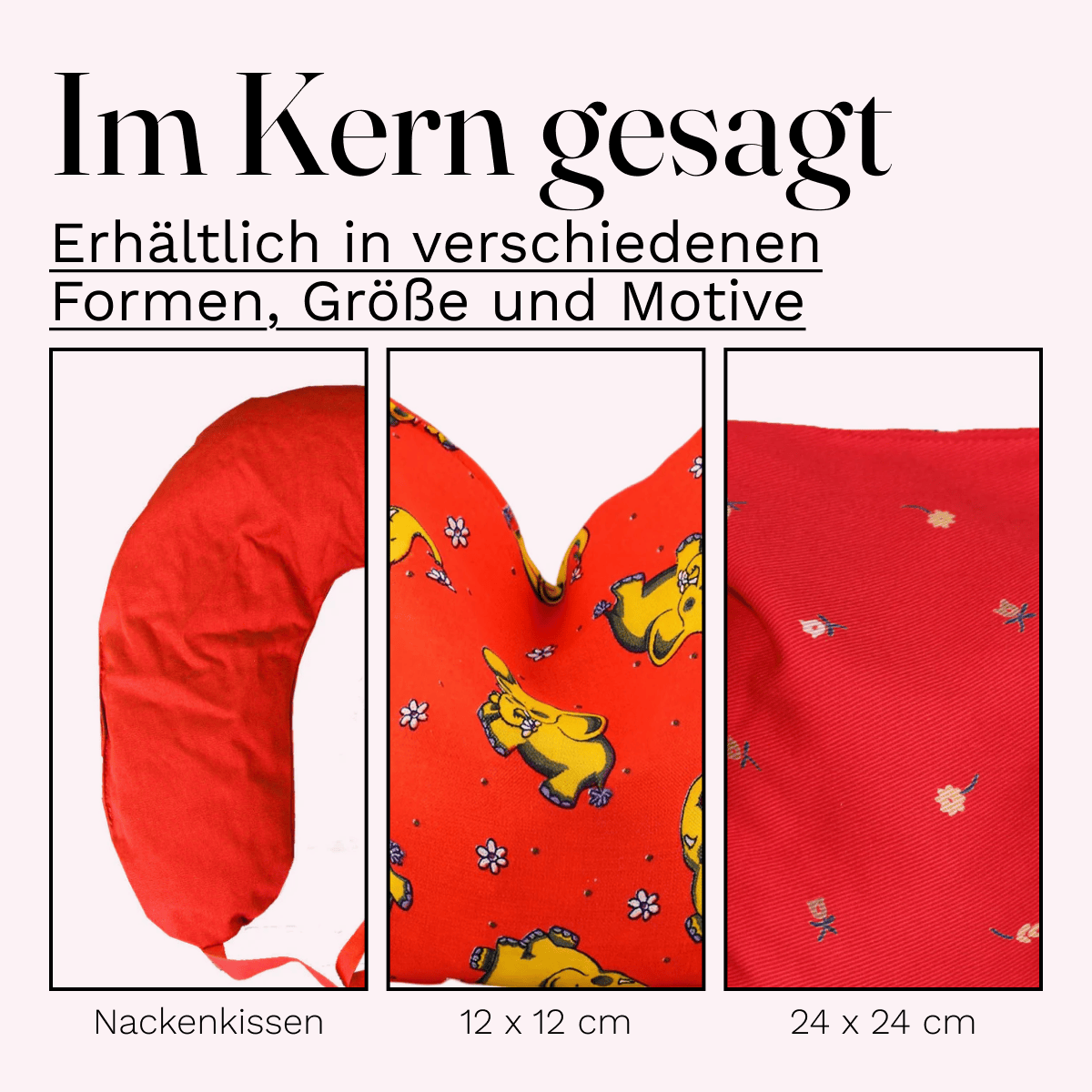 Cherry Stone Horn Flower Neck Pillow Heat Cushion Neck Roll approx. 37x33cm