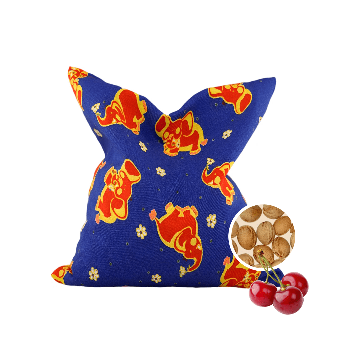 Kirsckernkissen Kirschsteinsäckchen Kinder Elefanten blau ca.18x18cm Wärmekissen