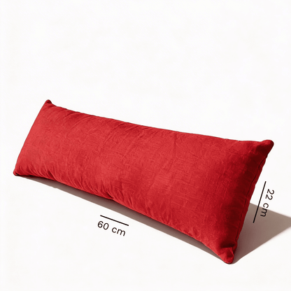 Traversin de yoga env. 60 x 22 cm, rouge rempli de sarrasin biologique