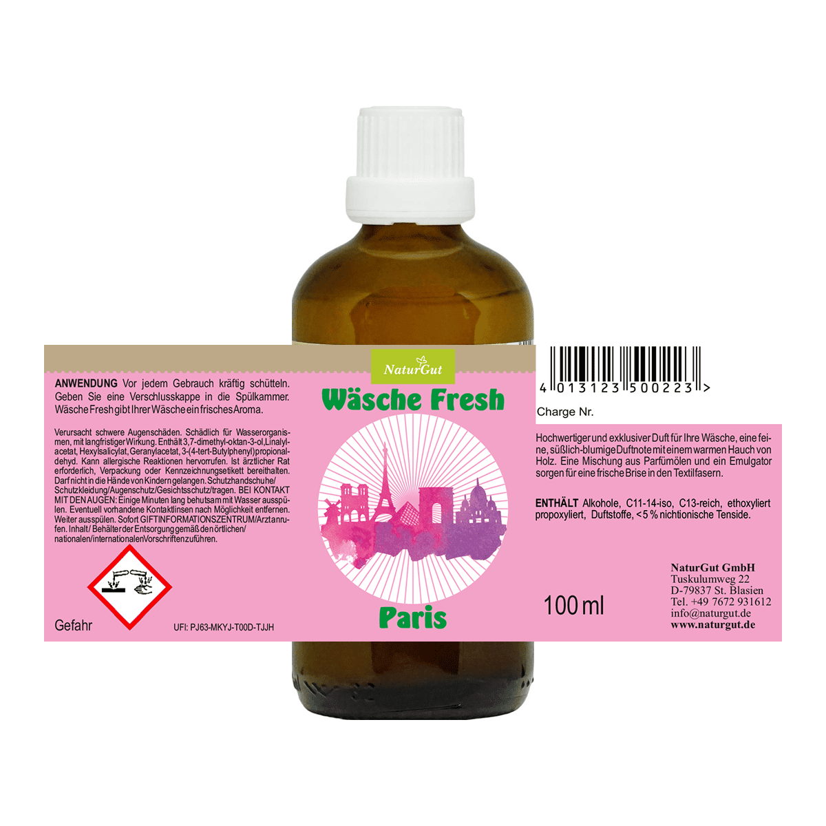 Linge Fresh Paris Eleganz-Vorrat 100ml | Parfum de linge | Concentré de parfum | Parfum femme