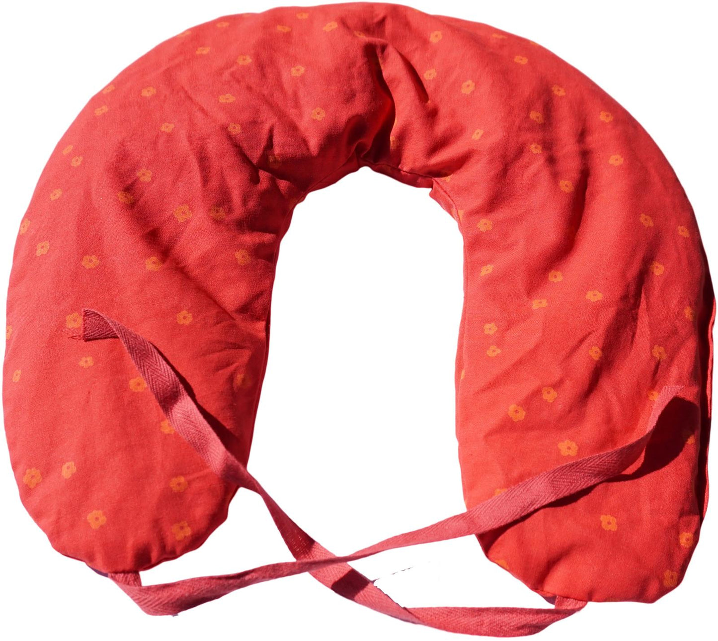 Kirschkern Hörnchen Blümchen Nackenkissen Wärmekissen Nackenrolle ca. 37x33cm