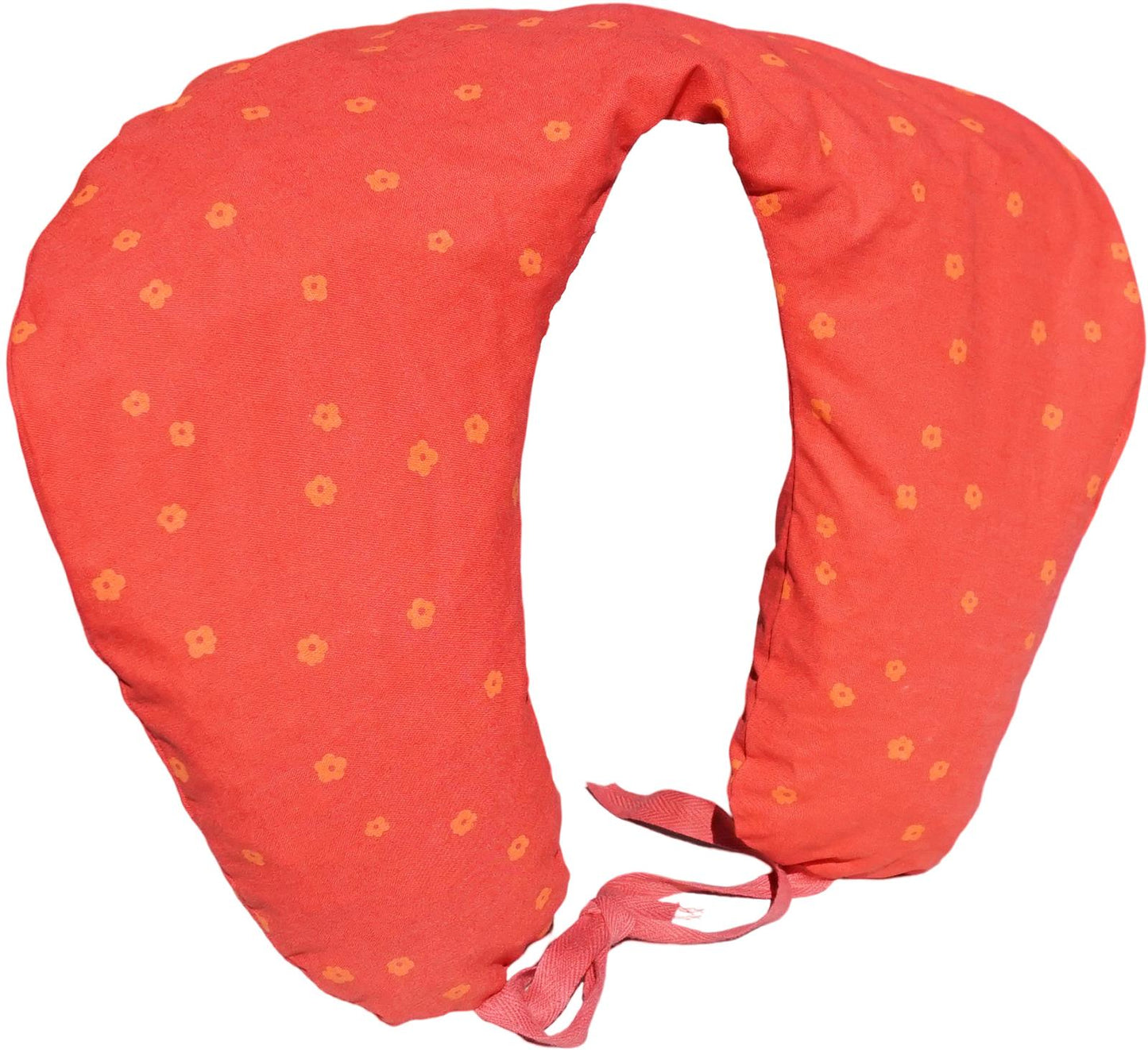 Kirschkern Hörnchen Blümchen Nackenkissen Wärmekissen Nackenrolle ca. 37x33cm