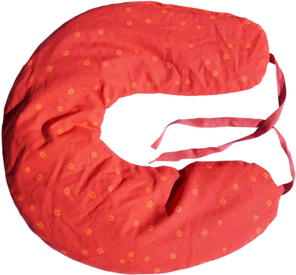 Kirschkern Hörnchen Blümchen Nackenkissen Wärmekissen Nackenrolle ca. 37x33cm