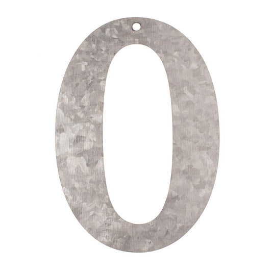 Metal numbers 0, galvanized height 12 cm