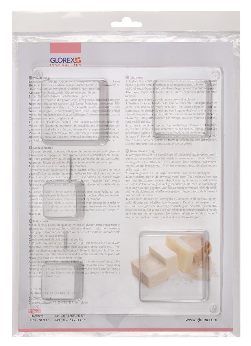 Giessform quadratisch 35 -65 mm Seifengießform