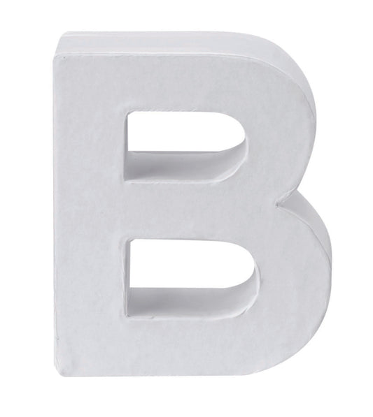 Cardboard letter white B