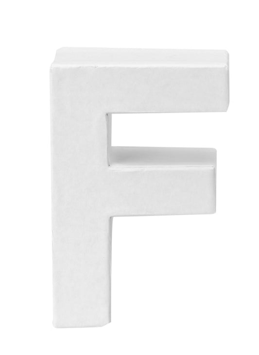 cardboard letter white F