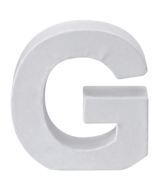 Cardboard letter white G