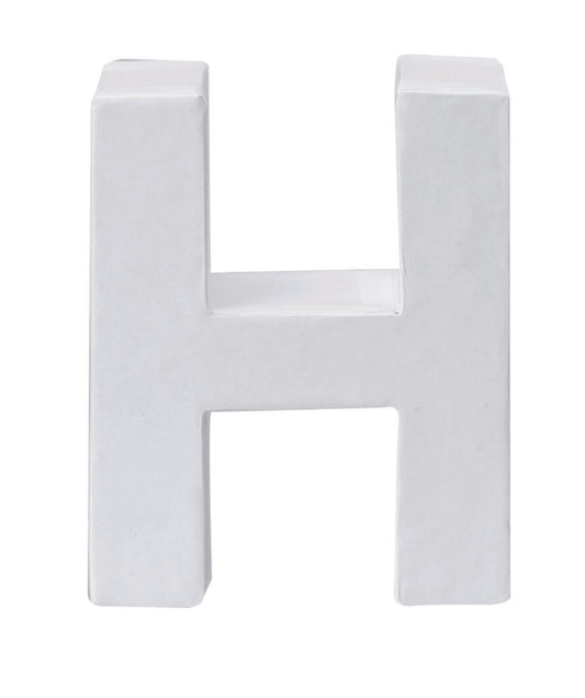 cardboard letter white H