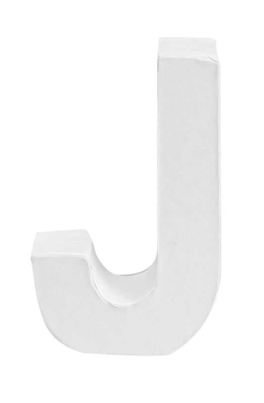 cardboard letter white J