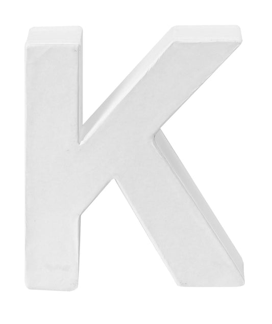 Cardboard letter white K