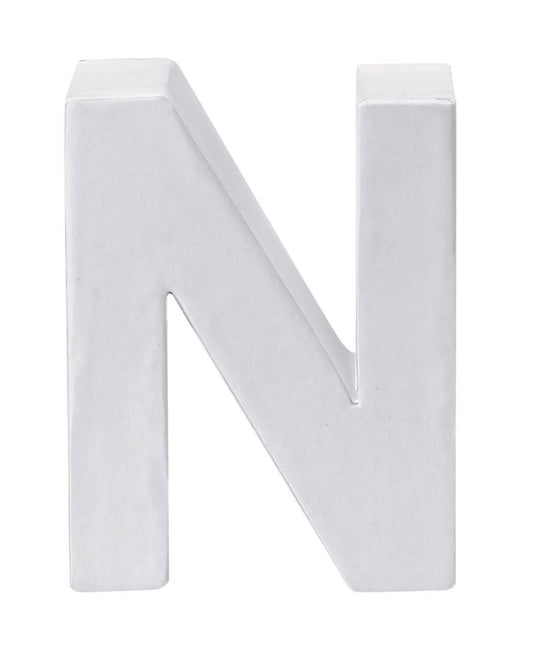 Cardboard letter white N