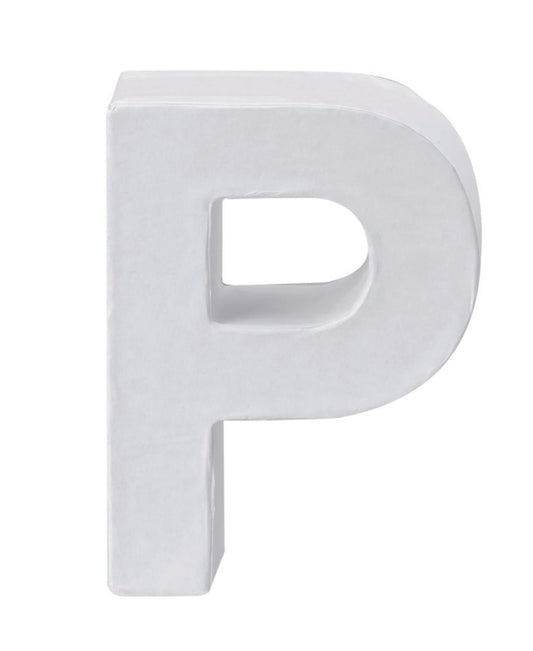 Cardboard letter white P