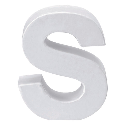 cardboard letter white S