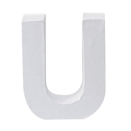 Cardboard letter white U