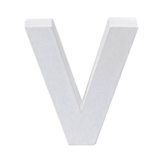 Cardboard letter white V