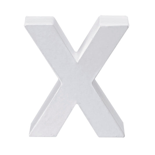 cardboard letter white X