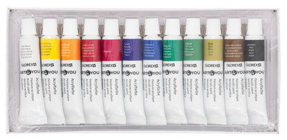 Acrylfarben-Set Basic 12St, je 12ml – Bastel- & Künstlerfarben Set