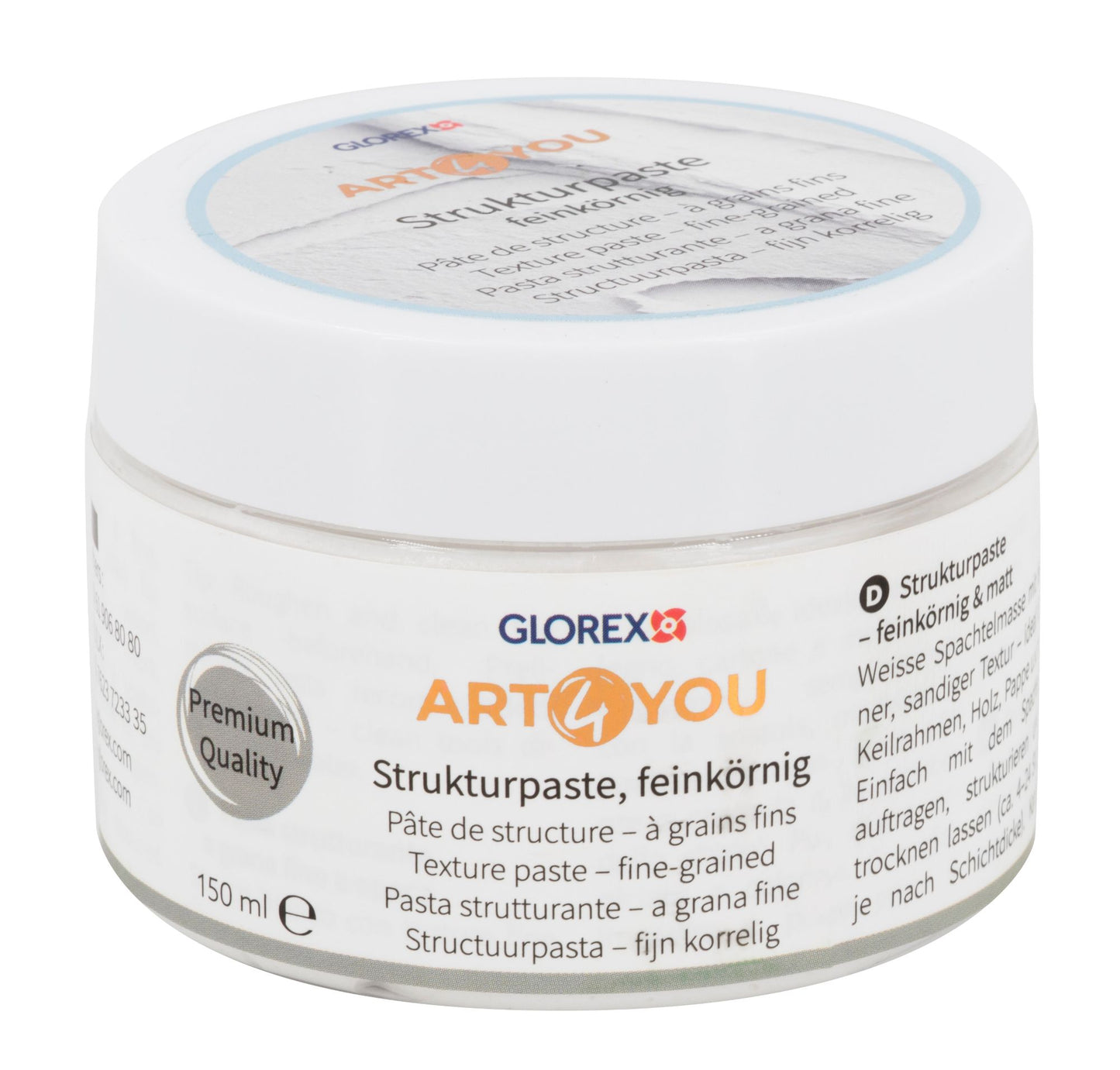 Strukturpaste Feinkörnig 150ml Premium Qualität – für Acryl & Mixed Media