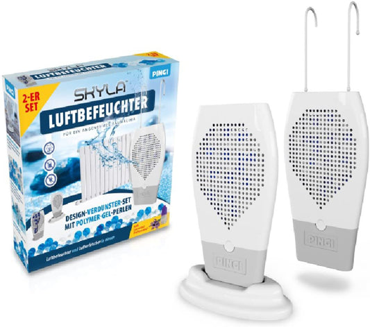 Humidificateur Skyla - désodorisant lot de 2 avec perles et huile parfumée à la lavande 