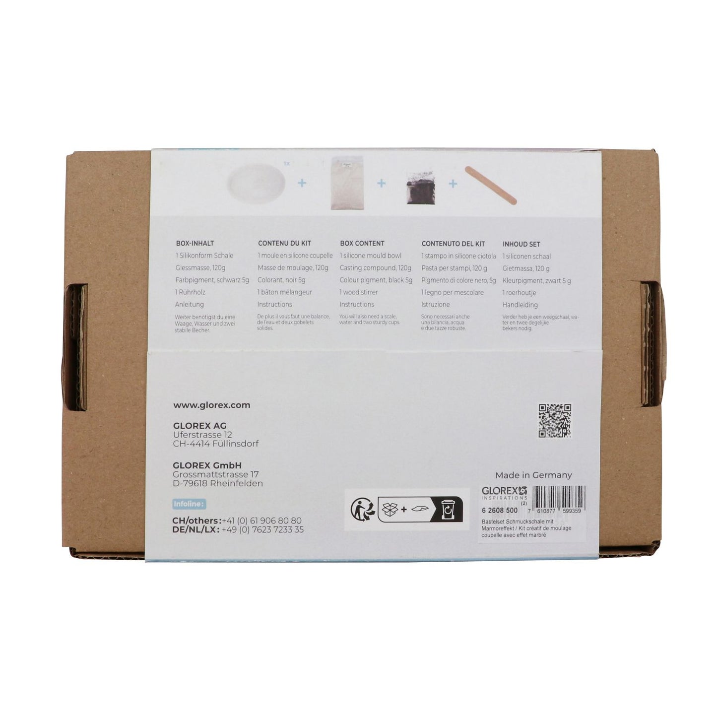 Bastelset Schmuckschale mit Marmoreffekt