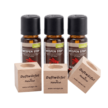 Set of 3 Wasp Stop Defense Wasp Repellent with 10ml with fragrance cube