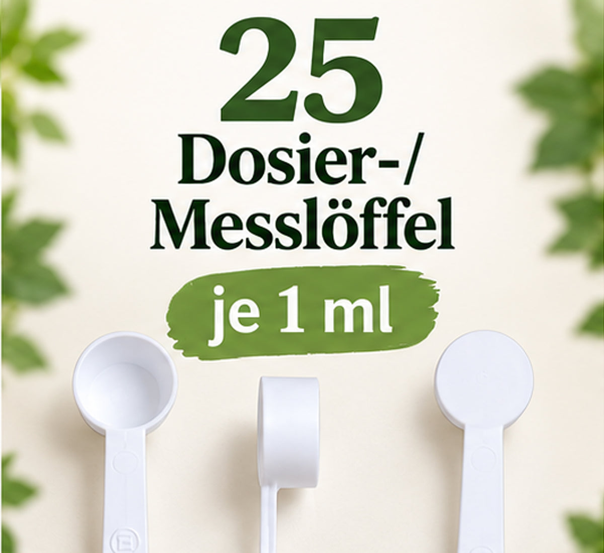 Dosing / measuring spoon 25 pcs. 1 ml CE marking white medical device dosing device