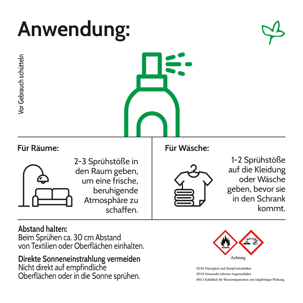 Raum-Wäschespray Cocos-Vanille Zauber 100ml - Ihr exotisches Raumduft-Duftspray