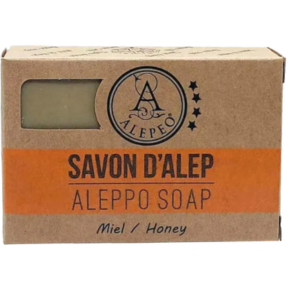 Aleppo Olivenölseife mit Honigduft 100 g – Handgesiedete Naturseife – Sanfte Pflege