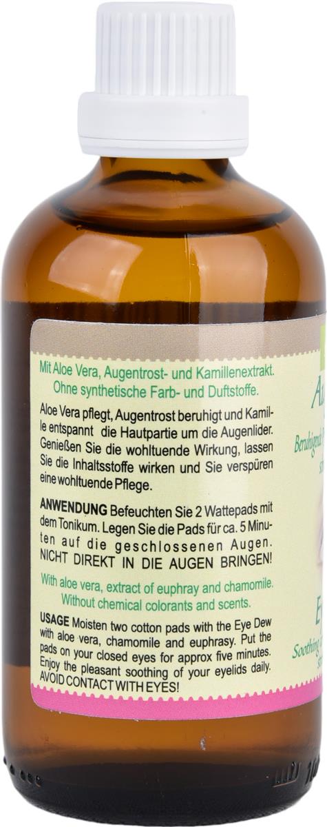 Augentau – Erfrischende Augenpflege für müde Augen & schwere Augenlider | Mit Aloe Vera, Augentrost & Kamillenextrakt | Ohne synthetische Farbstoffe & Düfte | 100 ml