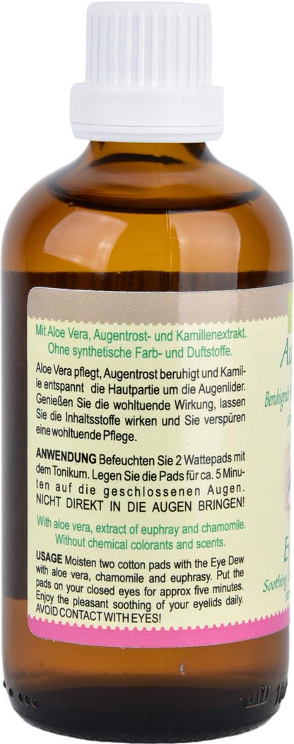 Augentau – Erfrischende Augenpflege für müde Augen & schwere Augenlider | Mit Aloe Vera, Augentrost & Kamillenextrakt | Ohne synthetische Farbstoffe & Düfte | 100 ml