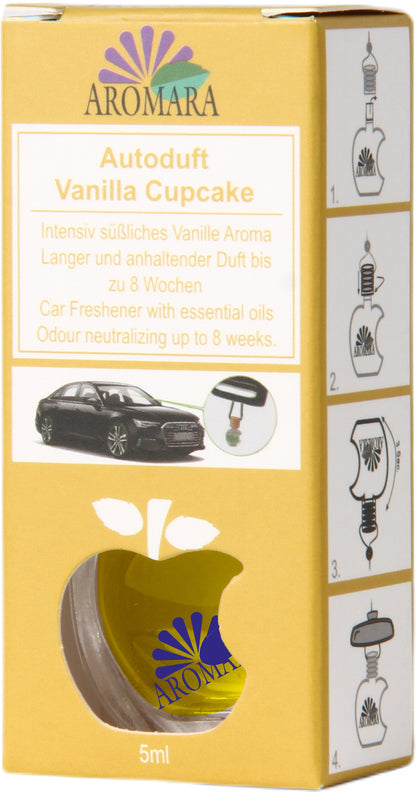 Aromara Autoduft Vanilla Cupcake Lufterfrischer Duftspender Exklusiver Vanille Duft