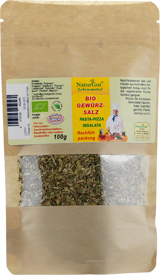 Refill pack organic seasoning salt pasta pizza insalata herbal salt herbal salt mixture