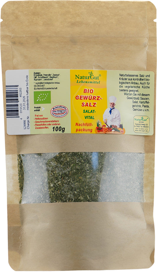 Refill pack ORGANIC seasoning salt salad herbal salt spices crystal salt herbs