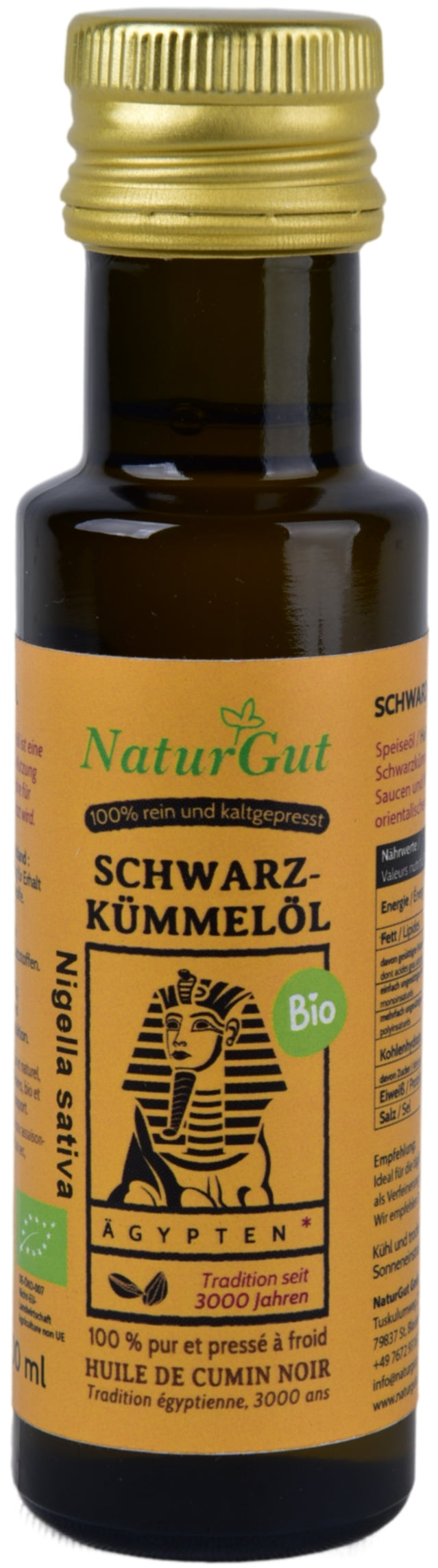 Bio Schwarzkümmelöl 2x100ml Nigella sativa aus Ägypten Schwarzkümmelöl-Kaltgepresst