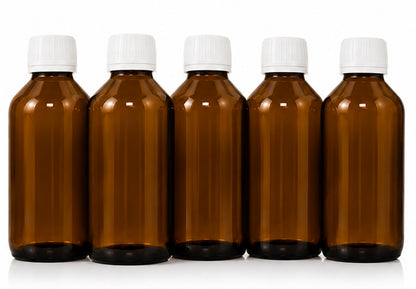 Apothecary bottles Brown glass Laboratory bottles Tamper-evident closure bottles